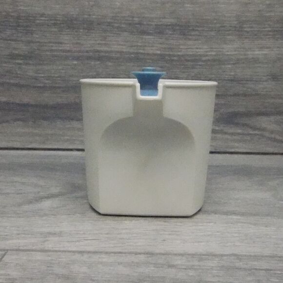 Vintage Tupperware Creamer Sugar Pitcher Food Storage Set Tea Bundle Beige Blue - Picture 2 of 16